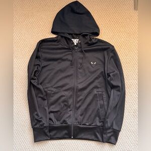 CDG Play Black Zip-Up Hoodie